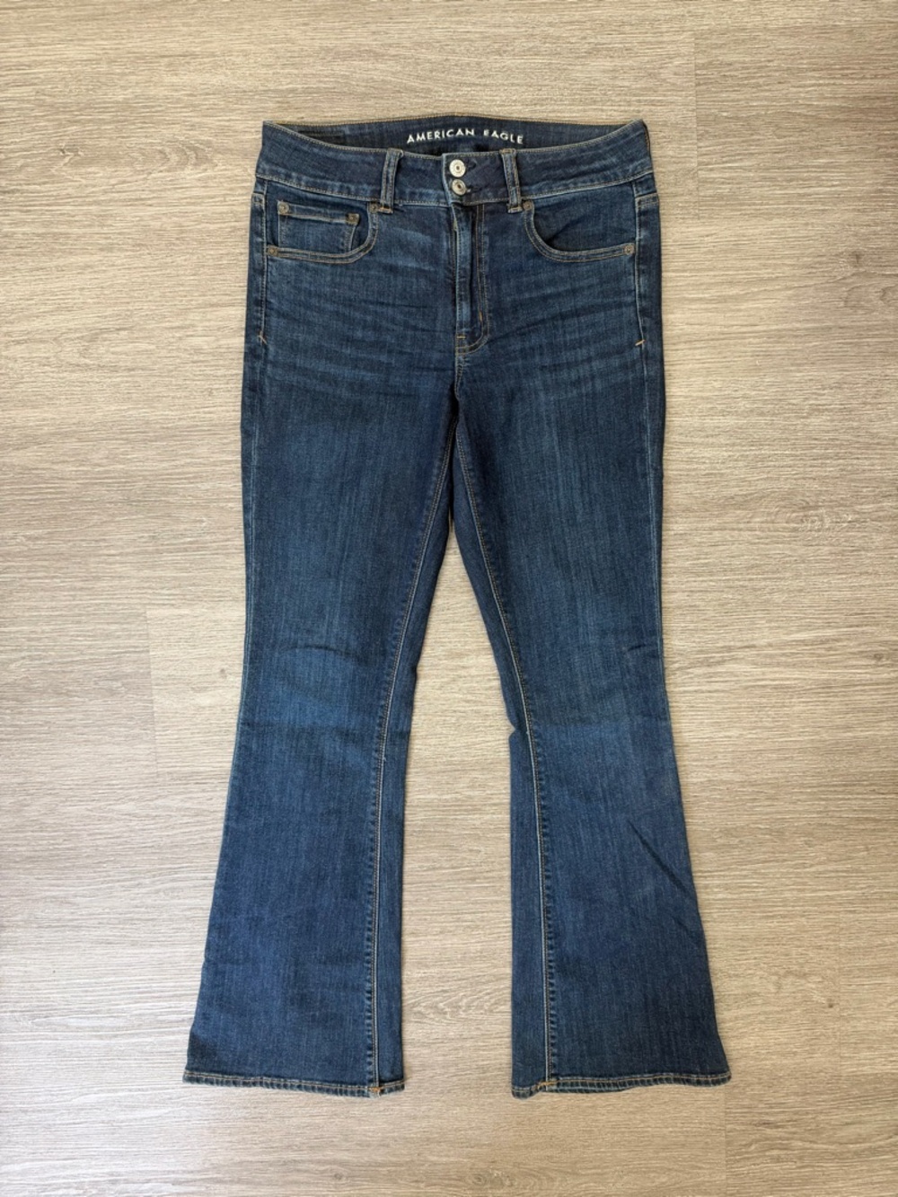 American Eagle Outfitters Women's Dark Blue Bootcut Jeans Size 8
